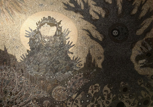 (Алиса Духовлинова «Иов», 150х200, холст, акрил, 2020 г.)