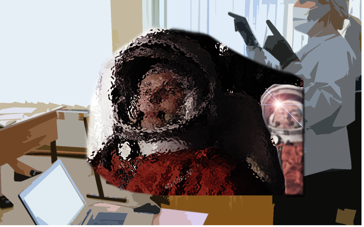 Дублёр Титов на заднем плане,