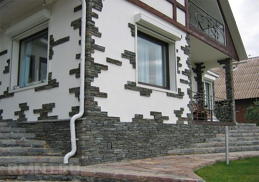 Облицовка фасадов домов камнем, отделка фасада – фасады облицовочные из камня. - Готовые решения