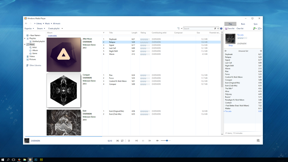 Один их худщих прогрывателей - WMP Windows 10 