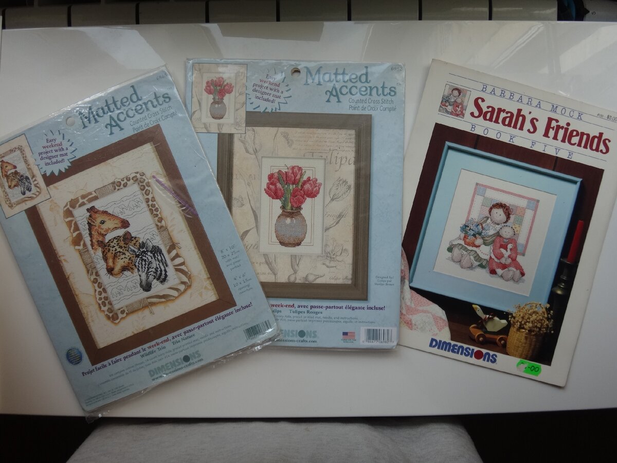 Мои вышивальные запасы от Dimensions. Ретро наборы