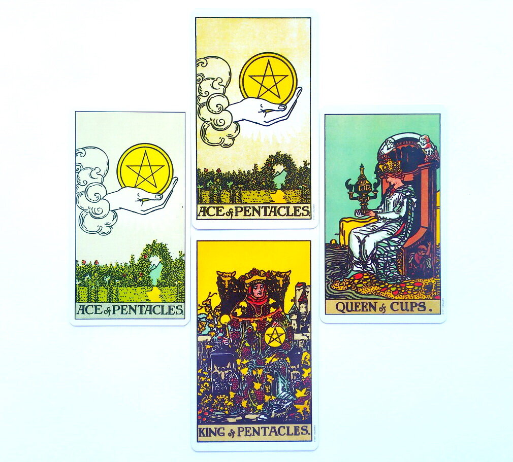 ★ ПОЗИЦИИ РАСКЛАДА

База отношений - Туз пентаклей
Перспектива - Король пентаклей
Роль вашего мужчины - Туз пентаклей
Ваша роль- Королева кубков

