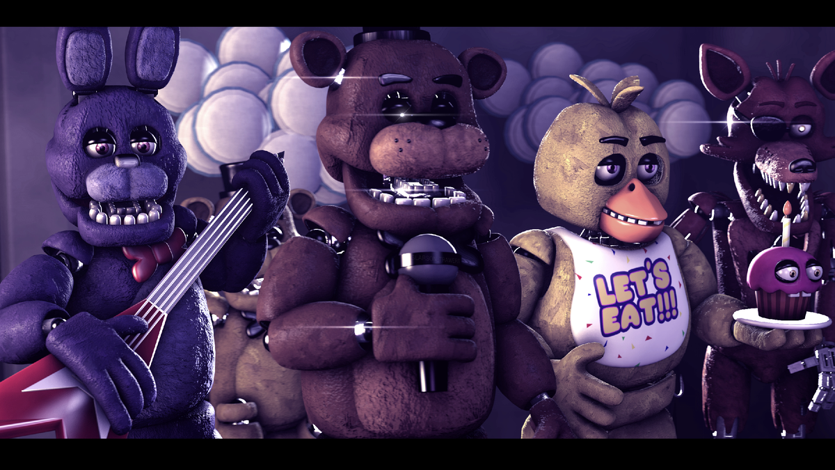 Five night at freddy song 1. АНИМАТРОНИКИ ФНАФ 1. FNAF 1 Animatronics. FNAF 1 АНИМАТРОНИКИ. FNAF 1 SFM.