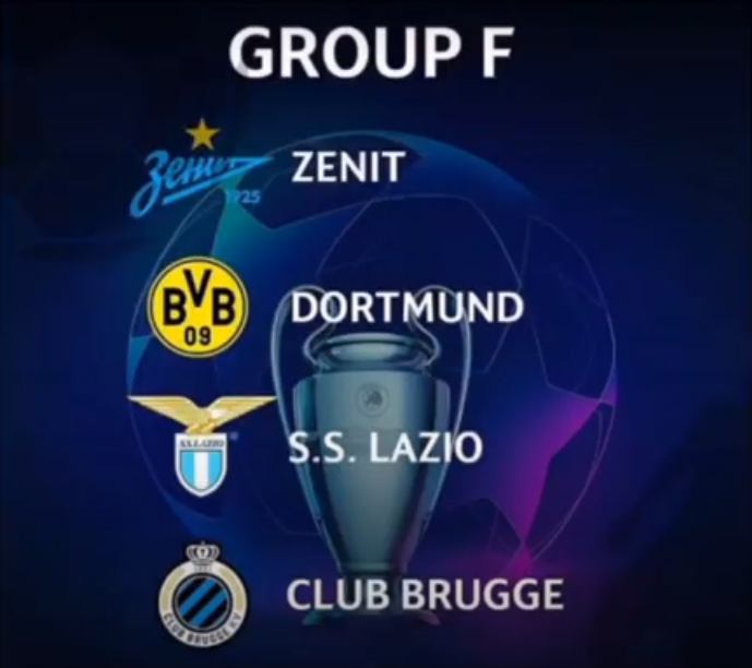 Жеребьевка Лиги Чемпионов. Группа F