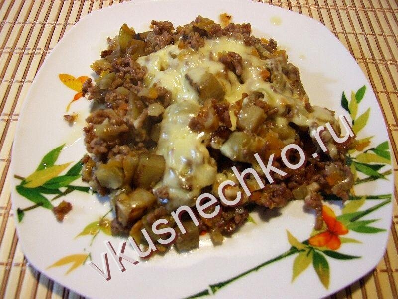 Как приготовить баклажаны с мясным фаршем, пошаговый рецепт с фото.