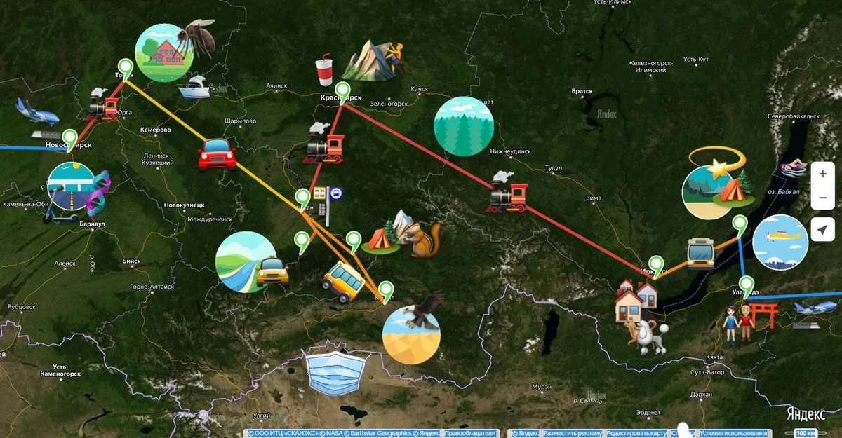 Часть пути из Новосибирска до Улан-Удэ