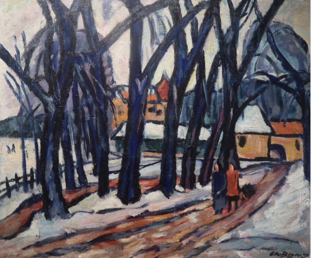 Отто Бейер. Охотничий замок зимой. Грюневальд. 1930 год. Фото мое. И я вижу дерево Игнатия Брянчанинова  приблизительно таким. Государственный музей изобразительных искусств им.А.С.Пушкина