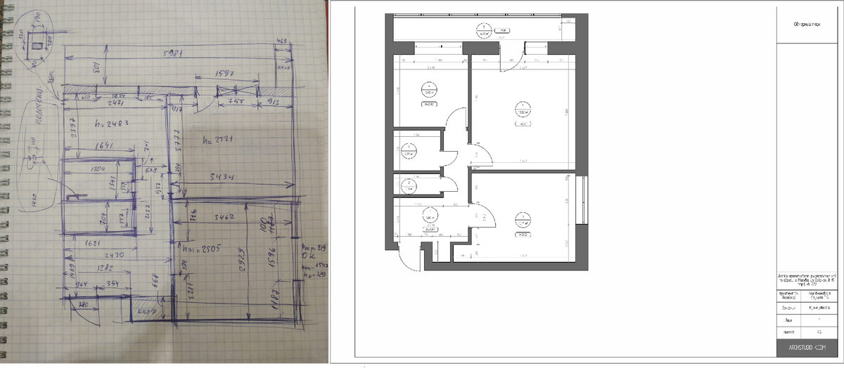 Рабочие чертежи дизайн проекта квартиры за руб/м2 | *****UNIKA-design***** () *****