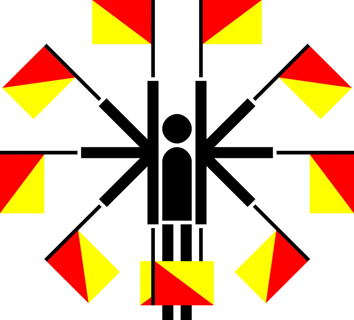 Передача сообщений флажками, источник: Pixabay