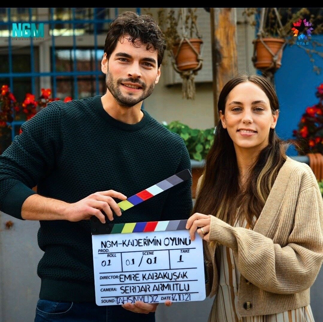 Акын и Ойку в первый съемочный день