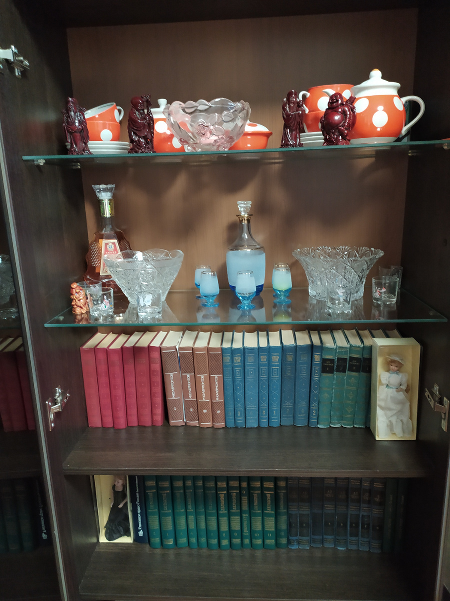 Моя библиотека, точнее, её часть, все эти книги перечитаны ещё в детстве. 