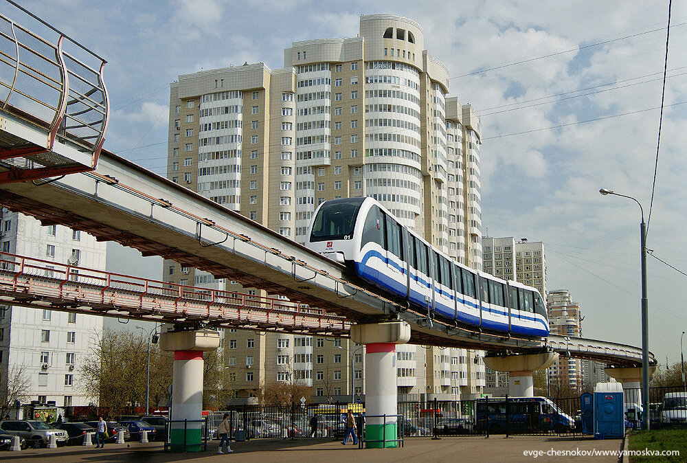 Московская монорельсовая дорога схема