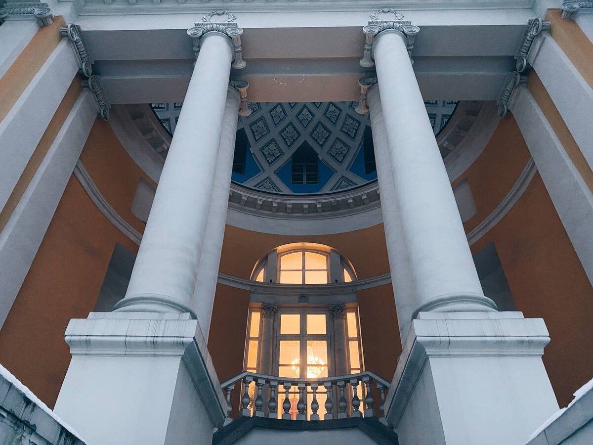 Колонны у центрального входа. Современный вид. Источник irynniki
