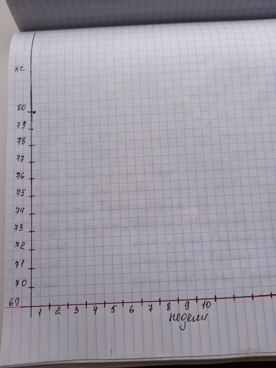 Мой график пока пустой