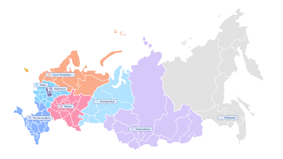 Карта кластеров озон