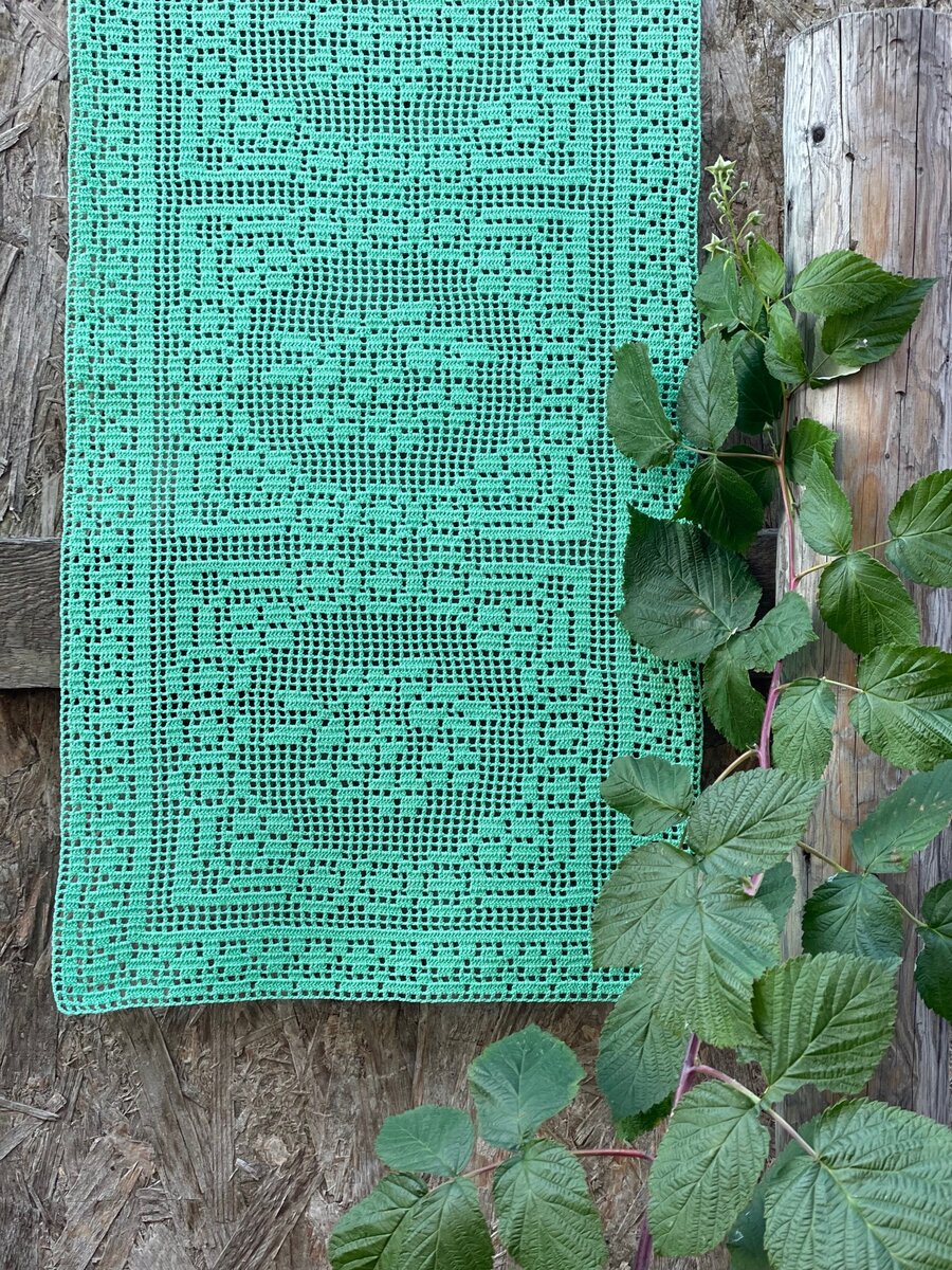 Фотография автора. Салфетка филейным вязанием