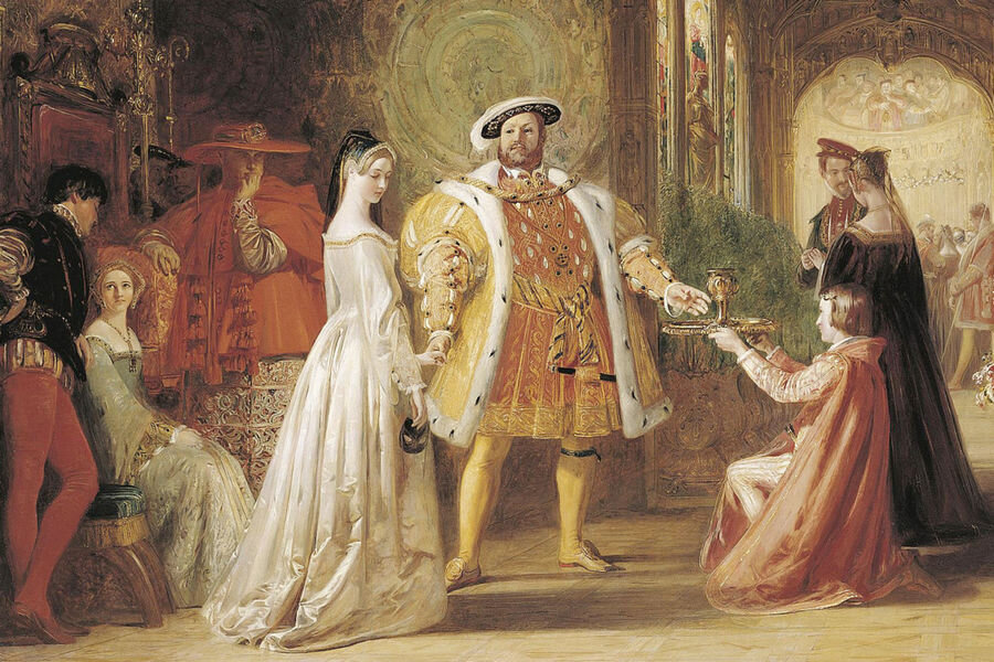 Генрих VIII с Анной Болейн. Худ. Дэниел Маклайз (1836)
