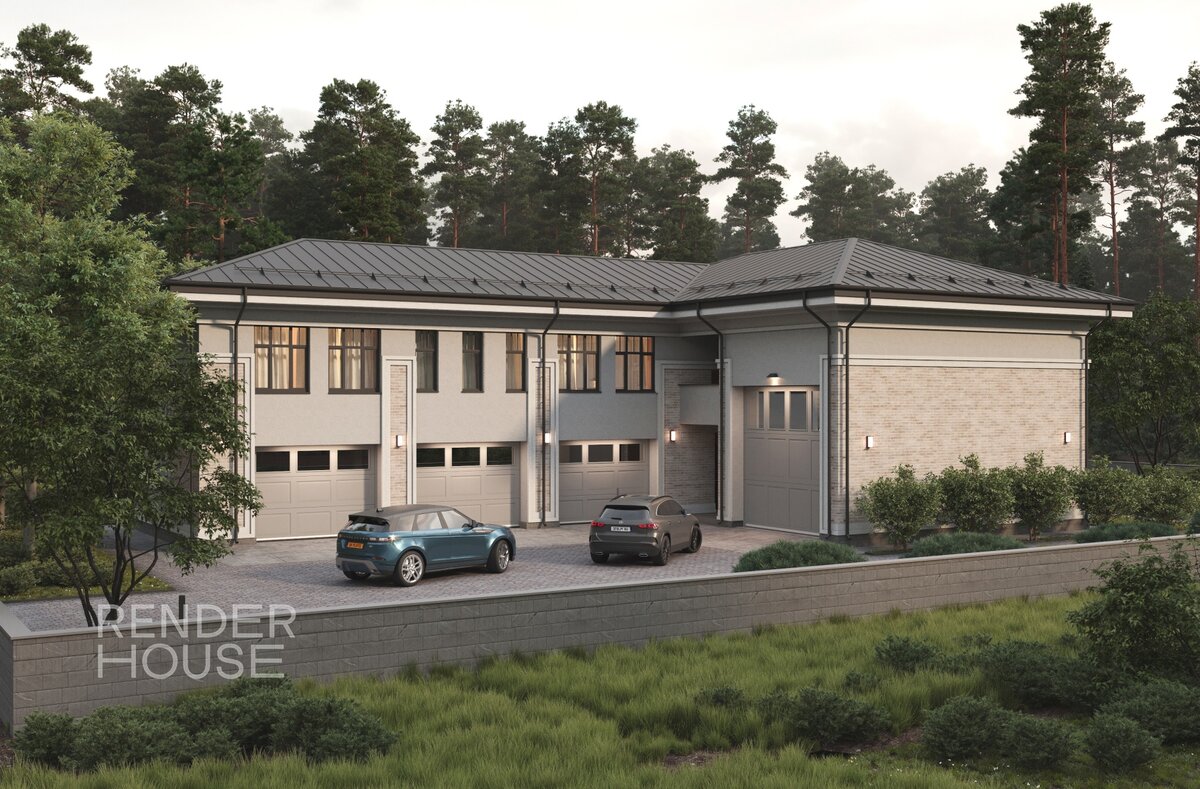 Гаражно-гостевой комплекс в Мышкине, Render House