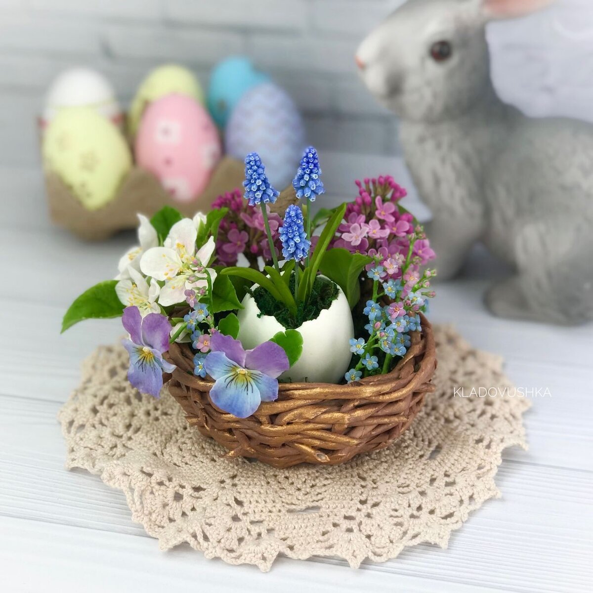 Букет из холодного фарфора. Работа Марии Картавых. Фото автора