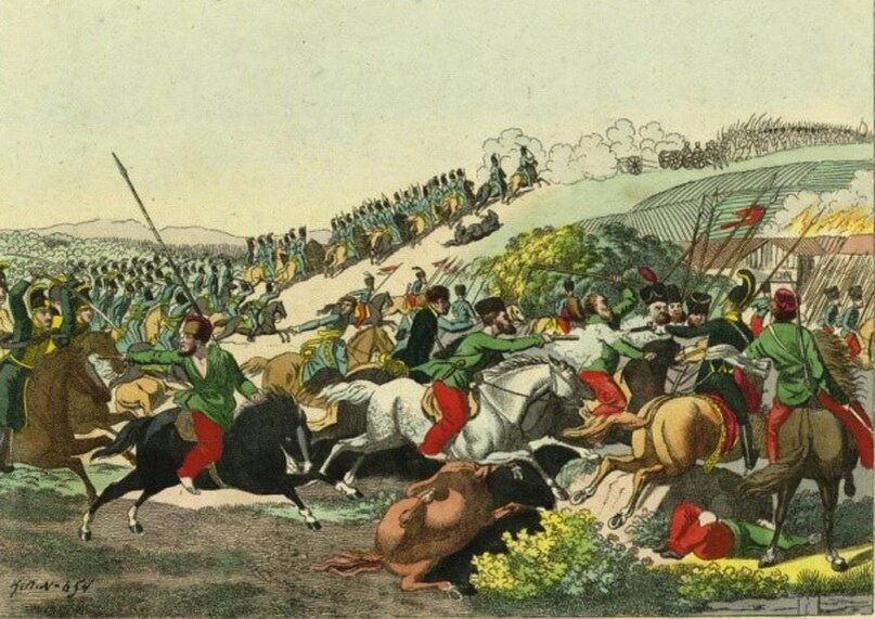 Атака донских казаков.