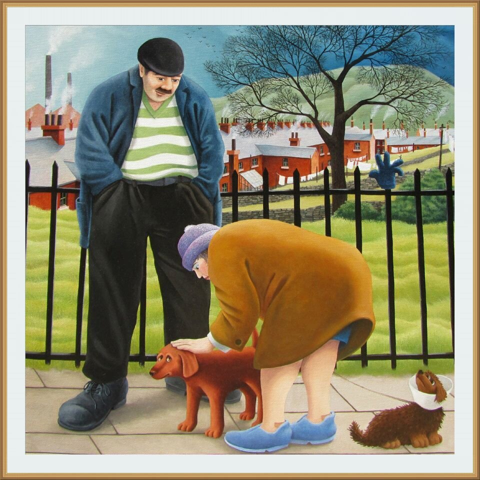 Художник Вики Маунт / Vicky Mount / Dog Lovers / Любители собак