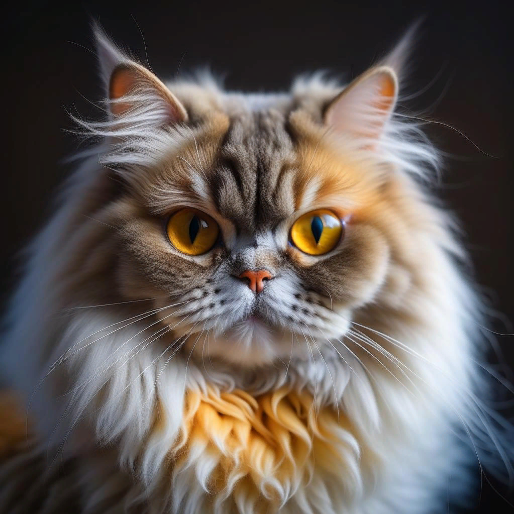 Британская длинношерстая лиловая тебби от нейросети