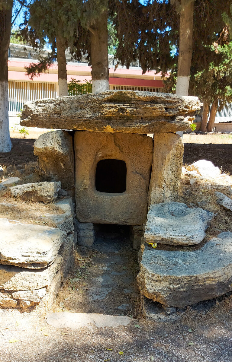 Дольмен на территории Иорданского Университета в Аммане, Иордании (фото автора)