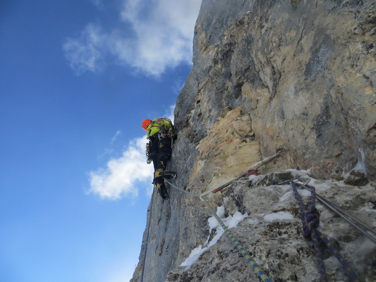 На маршруте 6А (Харитонова) кт. сложности на в. Гайкомд. Республика Ингушетия, Чемпионат России в техническом классе.