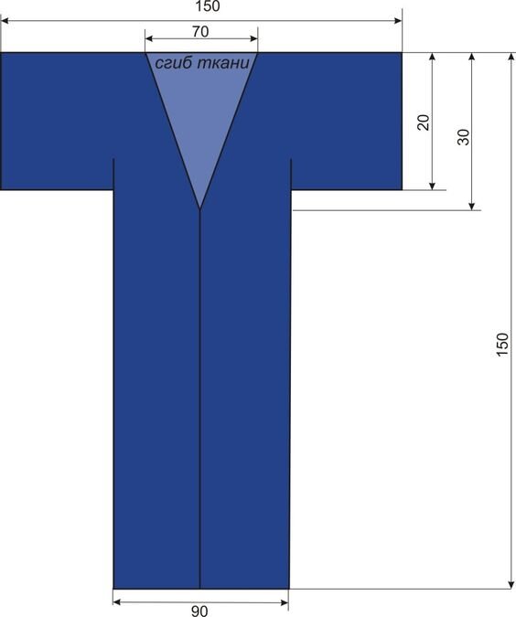 Выкройка кимоно