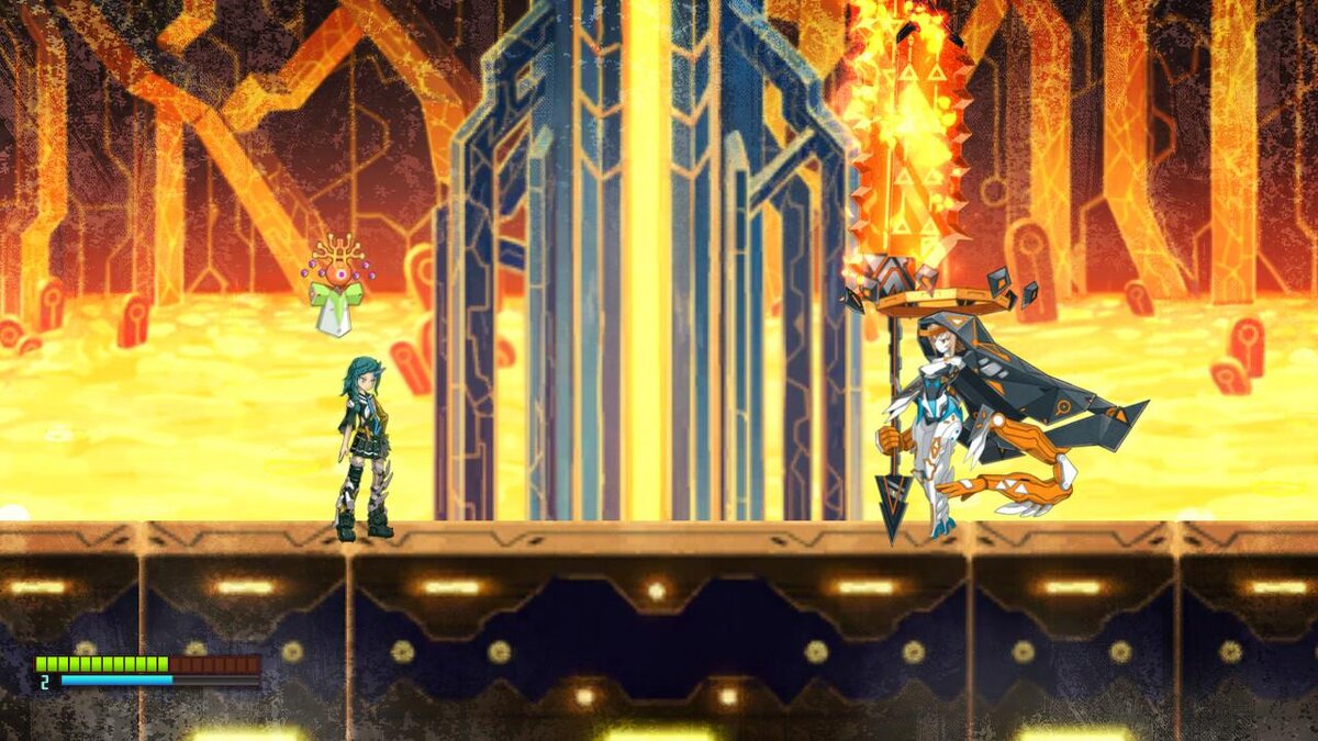 Даже местные боссы - головоломка. Казалось бы, это очевидно, что в играх подобного плана всё сражение с боссом должно строиться вокруг вычисления вражеского паттерна, но здесь это возведено в куб. И немалую роль в этом играет принцип “в локацию входишь без хлама, а пробить броню можно только при помощи достаточного количества хлама”. По сути, уклонение от атак - дело десятое, ровно как и нанесение удара. Главный вопрос в том, где найти хлам.