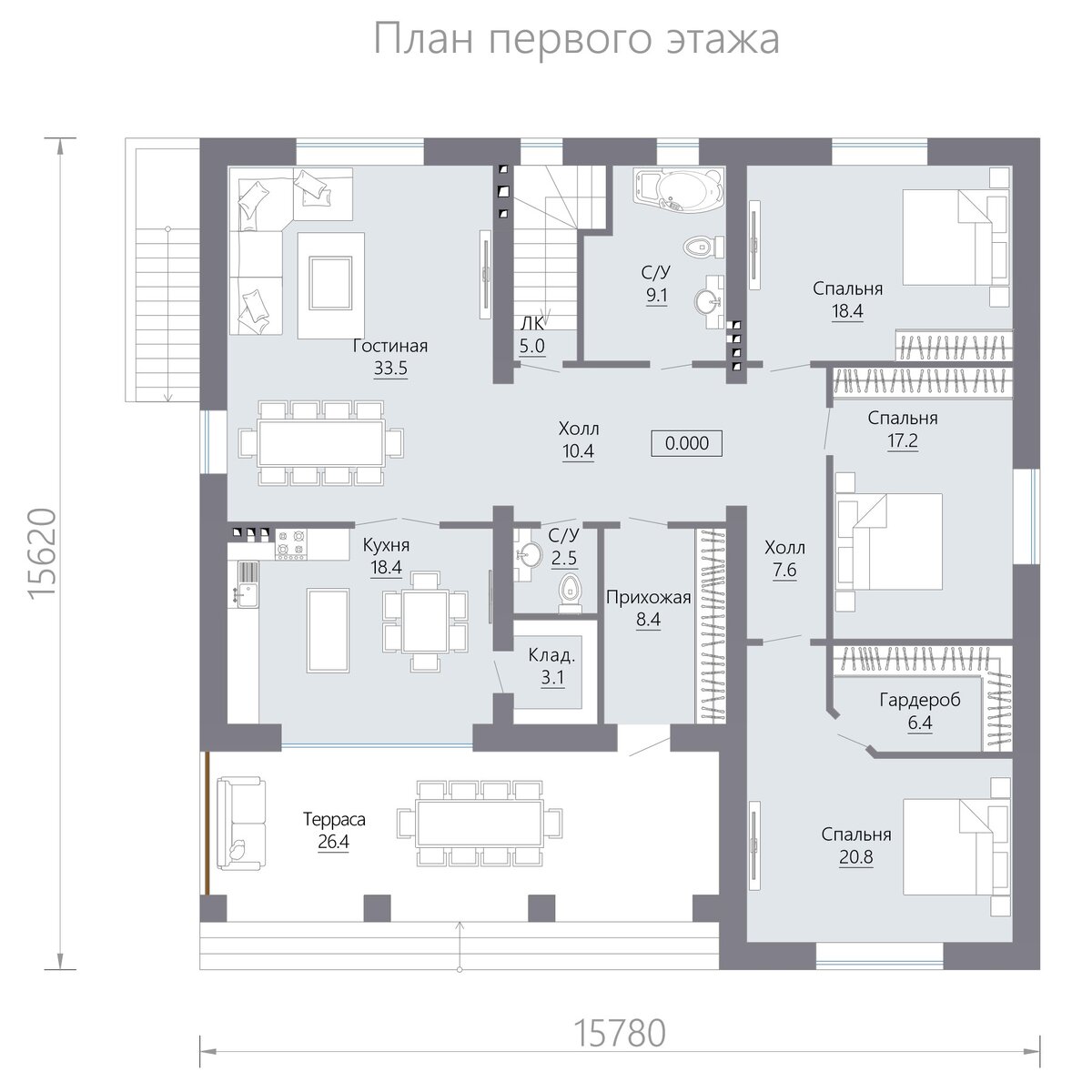 Дом 110 кв.м проект одноэтажный