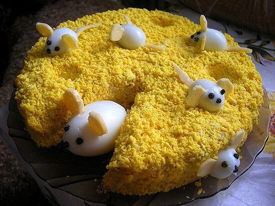 🐹 Cалат "Мимоза с мышками"