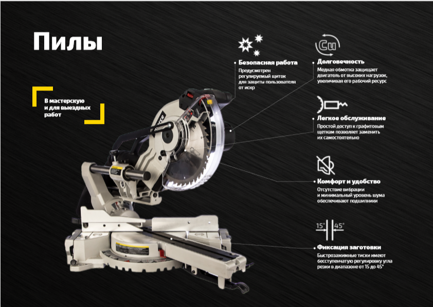 Торцовочная пила Inforce MS 216 01-12-001