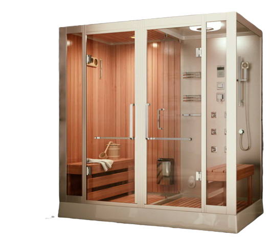 Для больших ванных комнат можно использовать более габаритные прямоугольные кабины