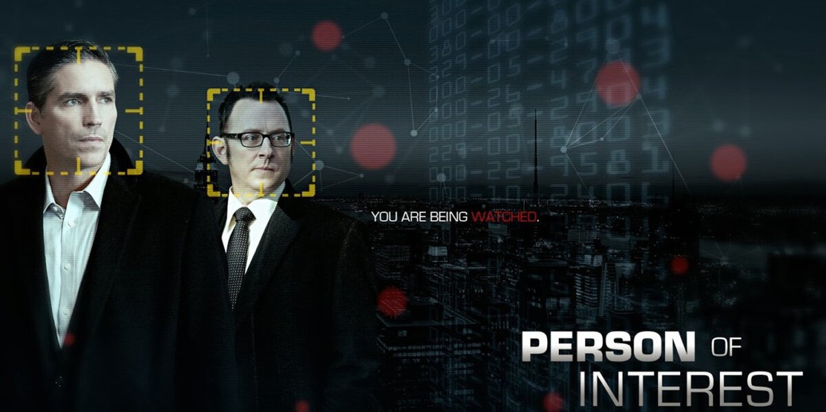 Постер к сериалу, два главных героя: мистер Риз, бывший секретный агент ЦРУ и создатель ИИ мистер Финч.