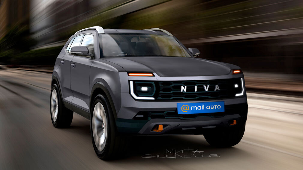 рендер новой Нивы от дизайнера портала auto.mail.ru