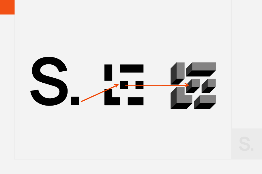 Квадратная точка в логотипе — метафора на дом, вид сверху.