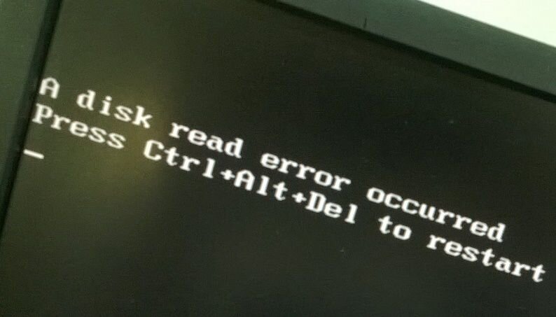 A disk read error occurredc0000483