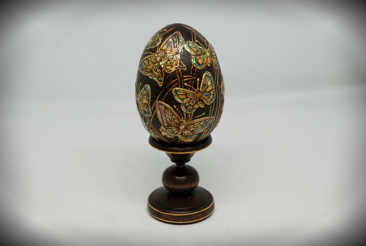 коллекционное яйцо "Бабочки", работа автора