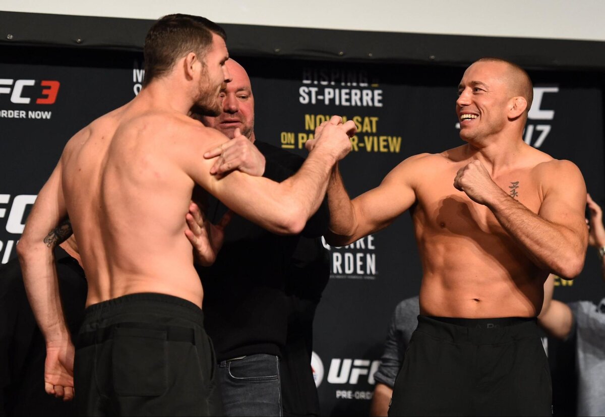 Жорж Сен-Пьер и Майкл Биспинг