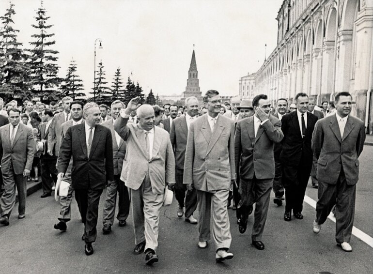 Хрущев, Суслов и Брежнев в Кремле