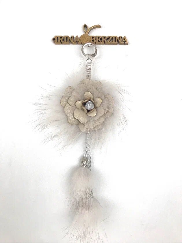 Подвески-брелоки из кожи и меха. Ателье Ирины Берзиной.