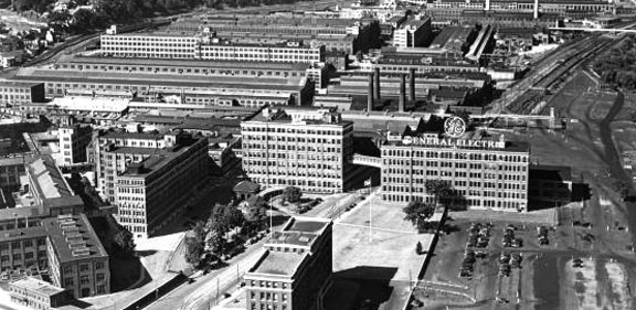 Панорама Скенектади в 1950-х