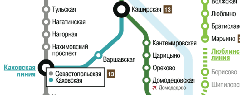 Схема станции варшавская