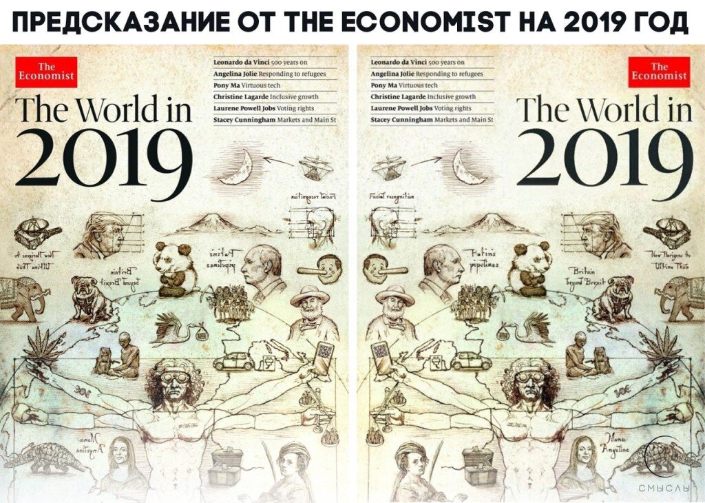 Обложка Журнала Economist World in 2019  - Дзен