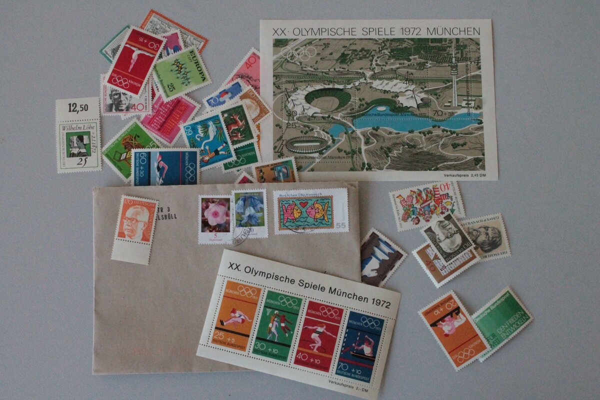 Годовой набор почтовых марок  ФРГ 1972 г.  