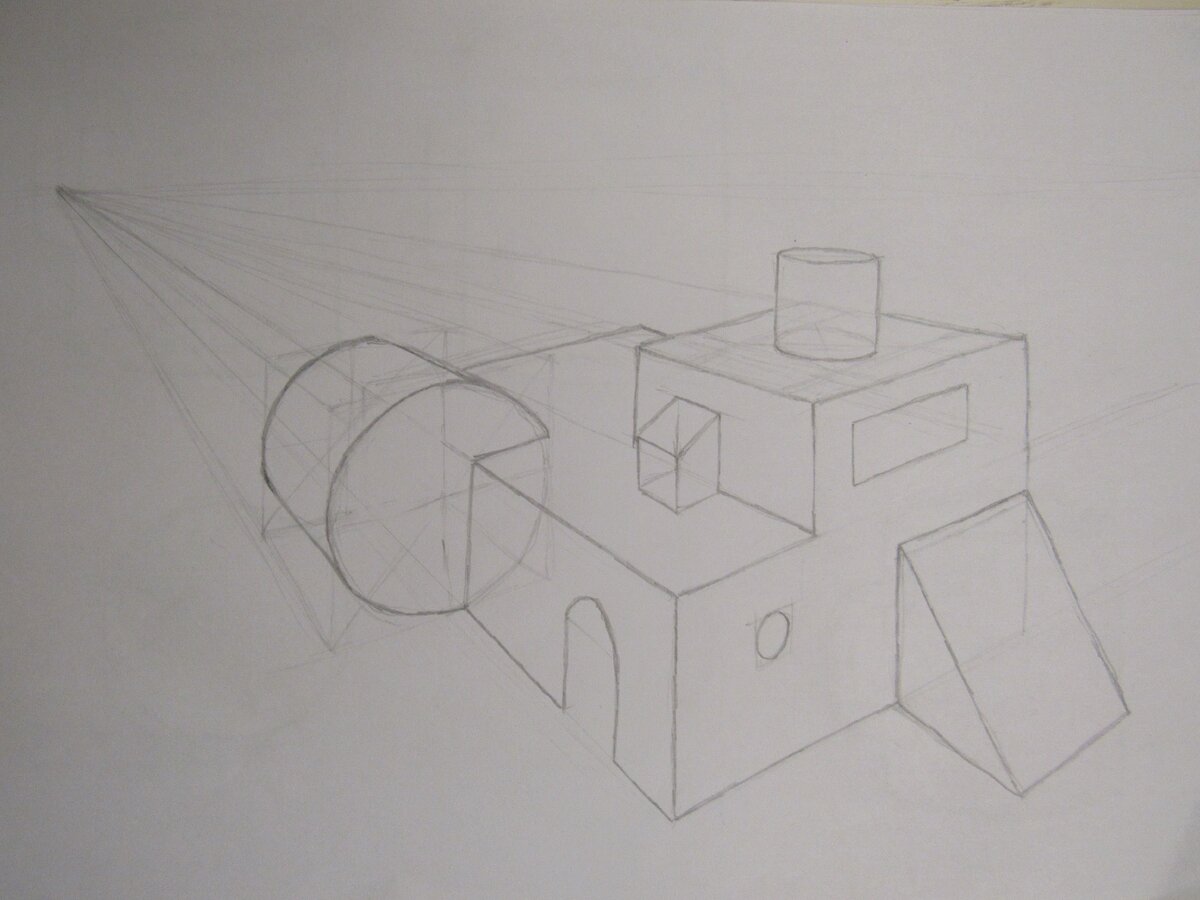 Все видимые линии обвёл более ярко