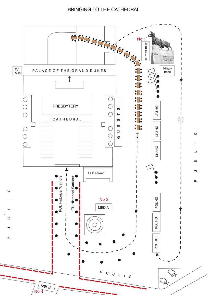 Карта-схема церемонии перезахоронения останков героев восстания 1963 года © МИД Литвы, 2019