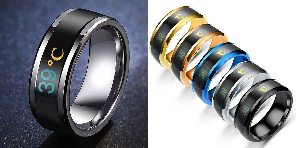 Кольцо термометр