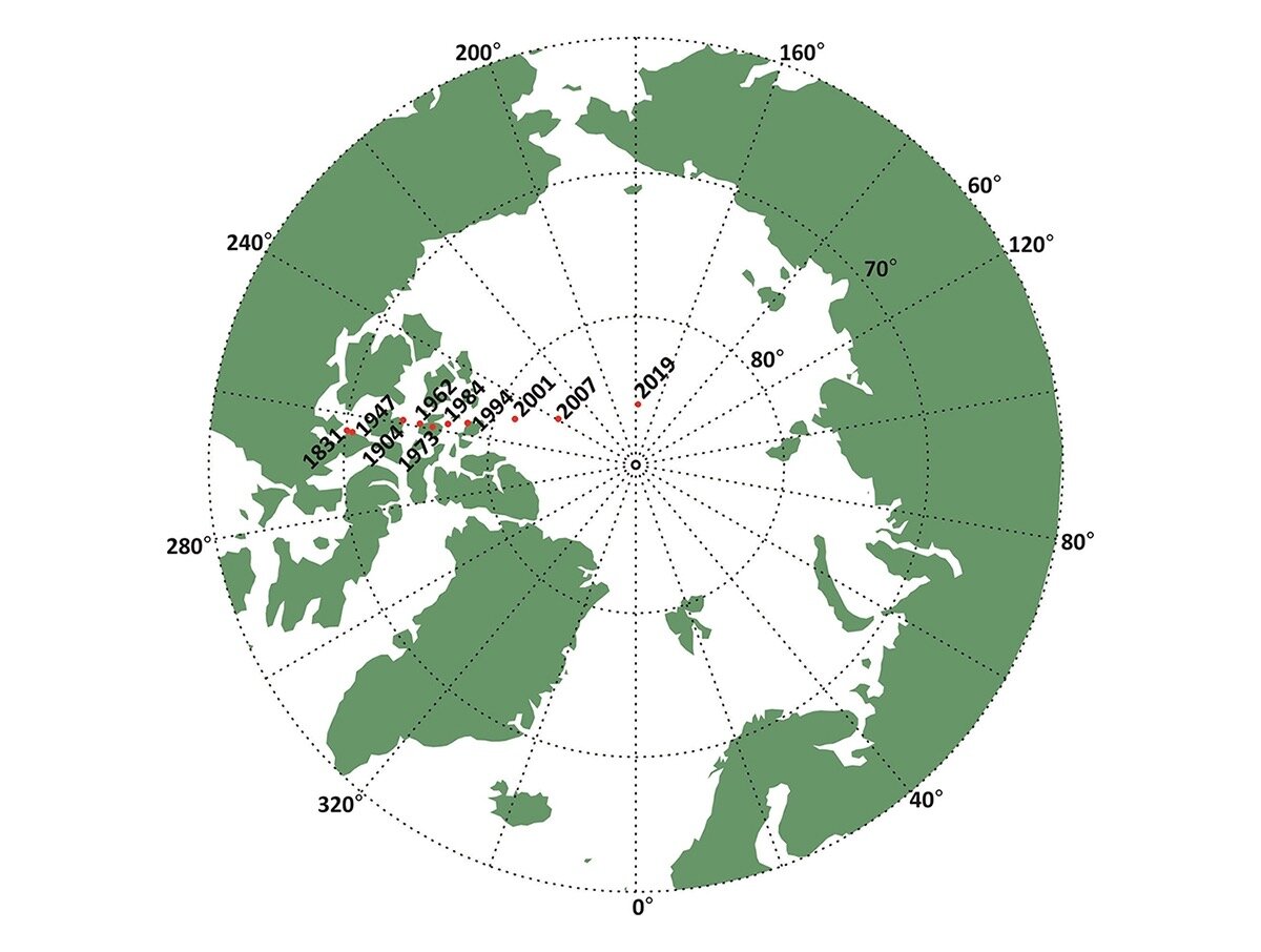 Магнитный полюс на севере земли. Дрейф Северного магнитного полюса земли. Дрейф Северного магнитного полюса земли по годам. Смещение магнитного полюса земли. Дрейф Южного магнитного полюса.